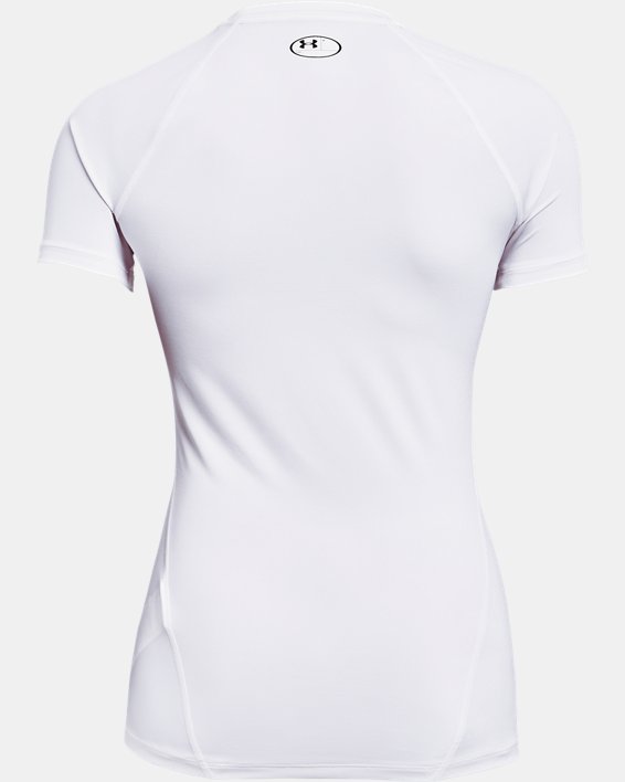 Chandail de compression à manches courtes HeatGear® Armour pour femmes, White, pdpMainDesktop image number 5